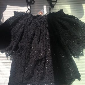 An off the shoulder top